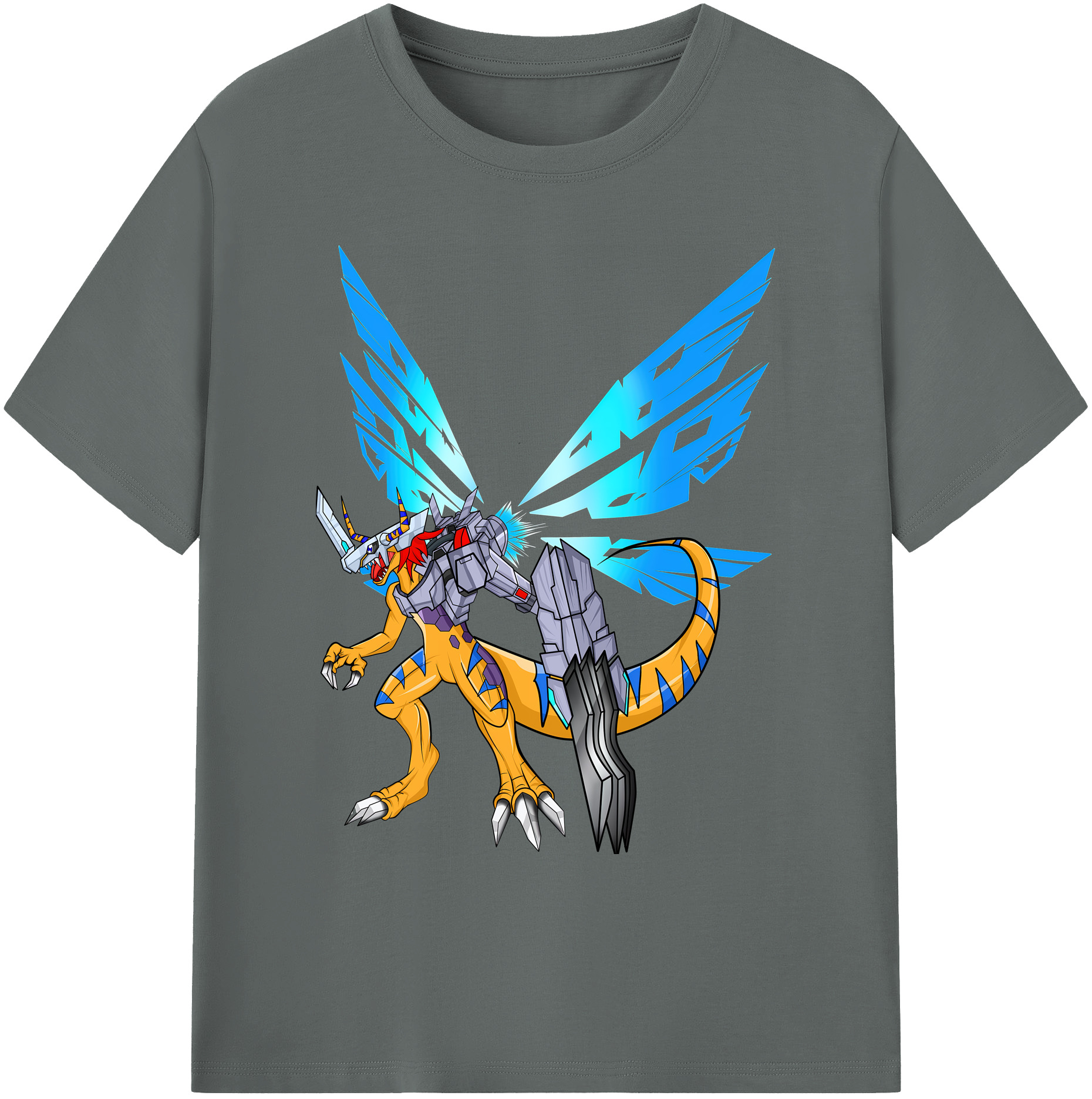 （画像用） Digimon デジタルモンスター/デジモン 綿100％ メンズ半袖Tシャツ｜肌触りやわらか＆通気性